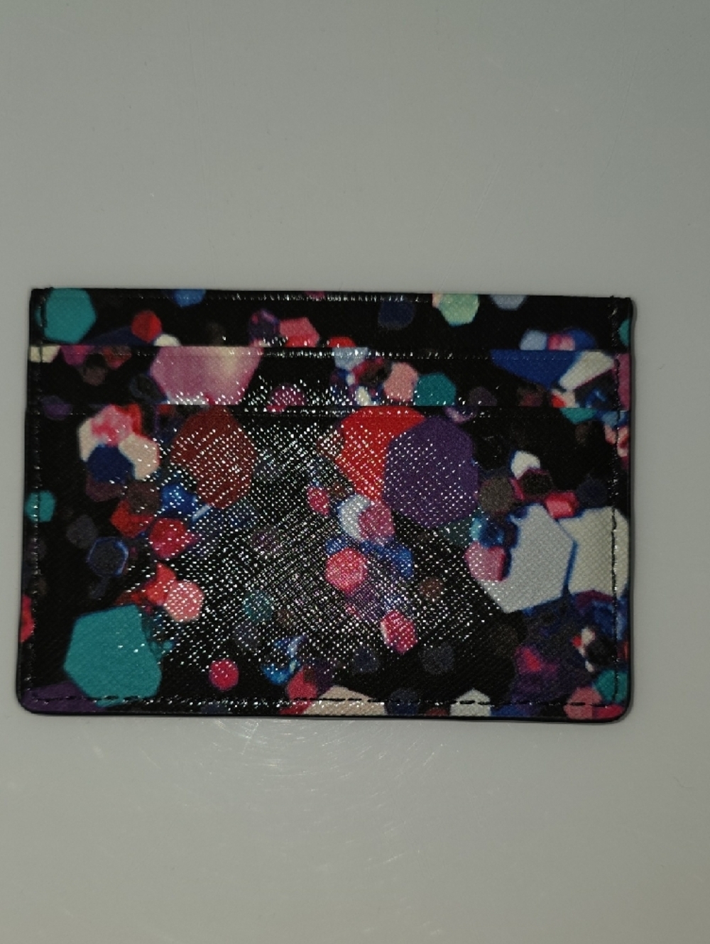 kate spade Black Multicolor Confetti Card Holder - Picture 2 of 3